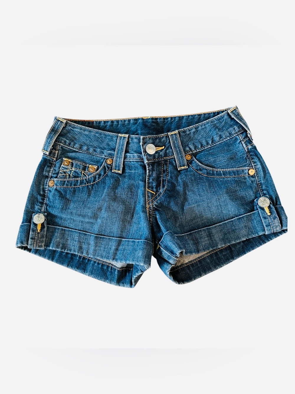 True Religion Denim Cuffed Shorts